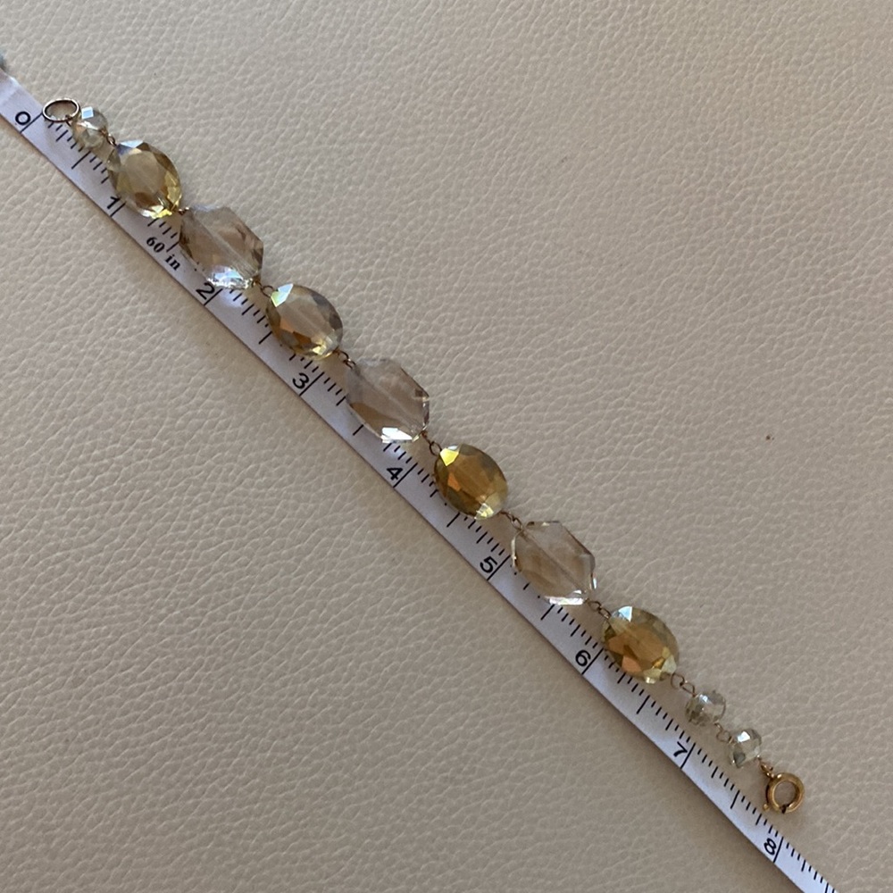 Vintage 14k Gold Filled Crystal Bracelet - Picture 4 of 4